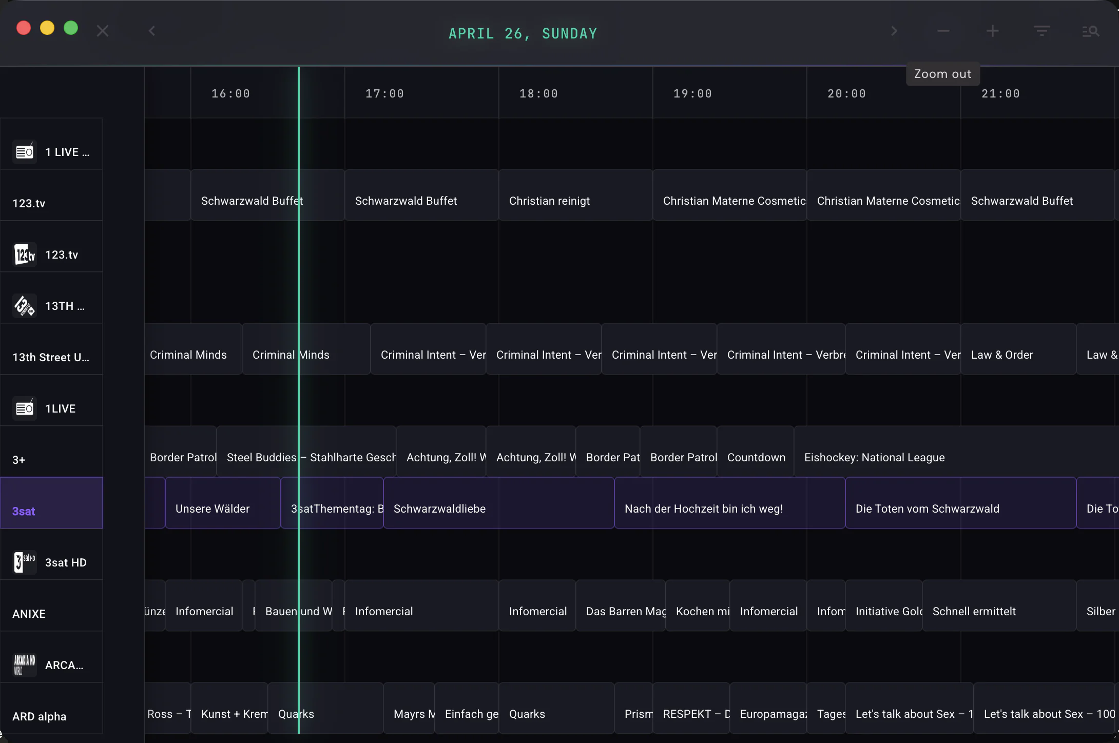 Multi-channel electronic program guide